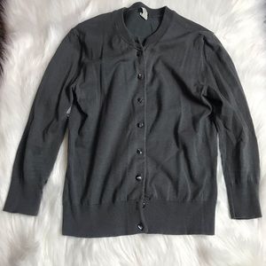 J.Crew Cotton Jackie Cardigan - Dark Gray - XS